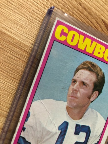 1972 Topps ROGER STAUBACH Football Dallas Cowboys HOF Rookie RC - Creased - Picture 5 of 15