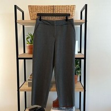 Talbots Mid-Rise Vintage Gray Career Woven Dress Pant Trouser, 10P