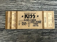 KISS TICKET STUB Detroit Jan 20 1978 Alive 2 Concert Tour Vintage Kiss Aucoin