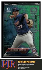 2018 Bowman ##-FR Fernando Romero Twins Chrome Hashtag Trending Mojo Green