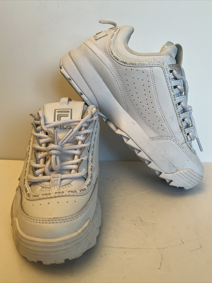 FILA Disruptor II Sneakers White Shoes for Women, Size US