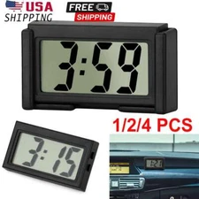 Mini Digital LCD Table Auto Car Dashboard Desk Date Time Calendar Small Clocks