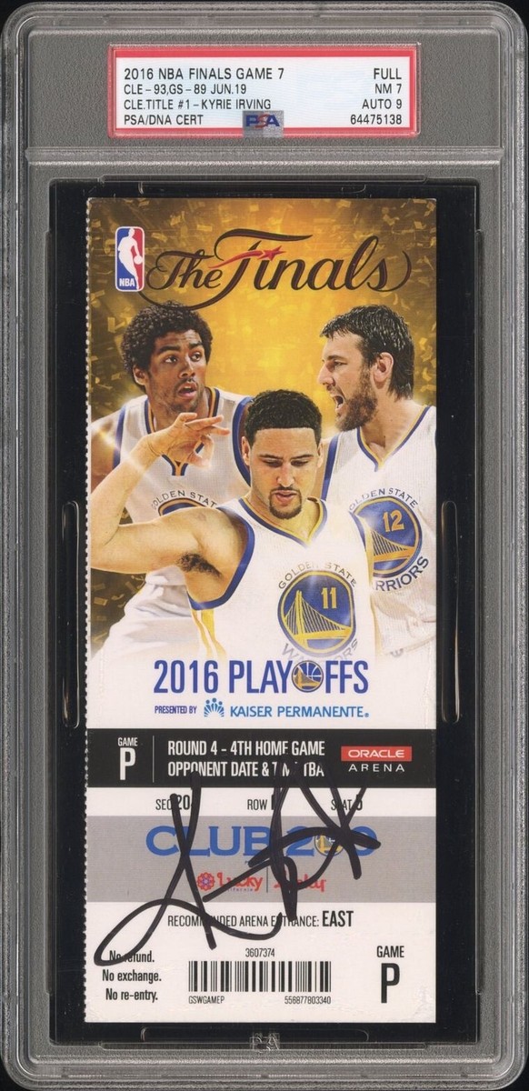 KYRIE IRVING SIGNED 2016 NBA FINALS GAME CAVALIERS TICKET PSA