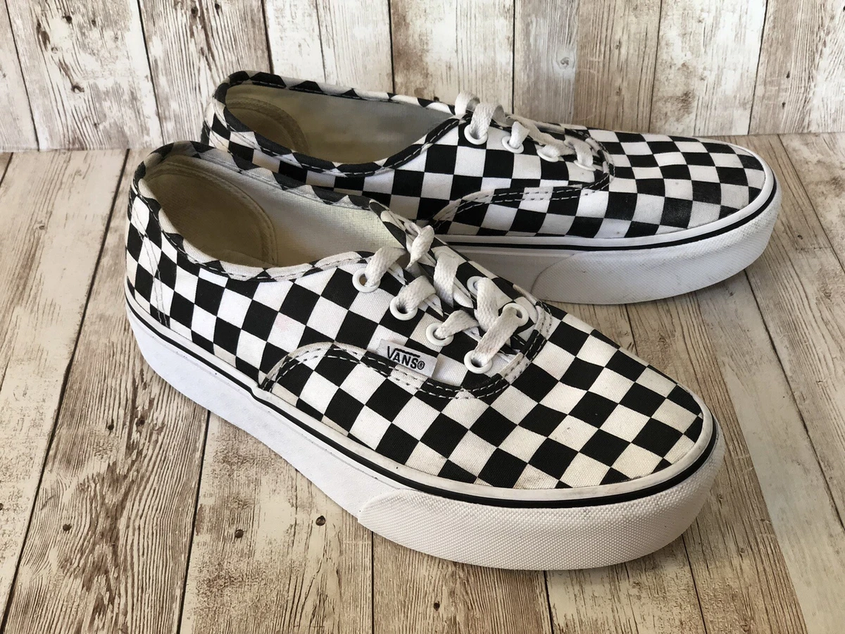Vans Off The Wall Checkered Mens Size 5.5 7 Womens Black White Shoes Skate