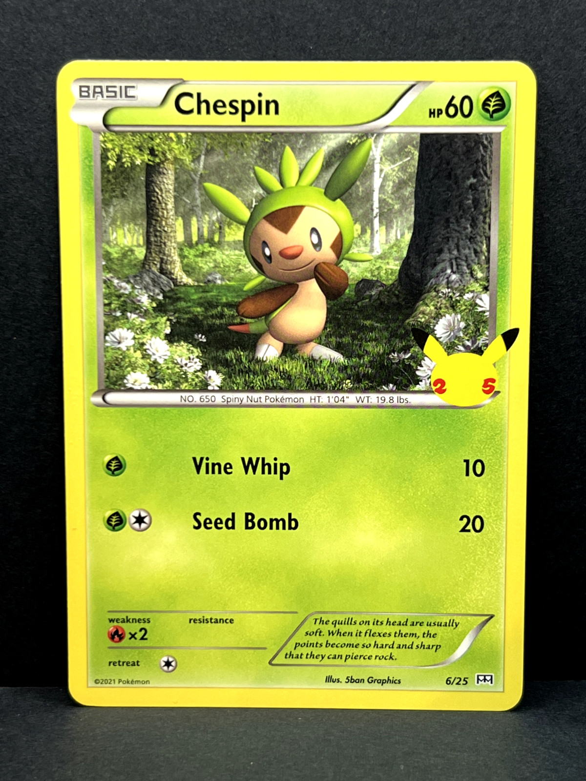 Chespin 6/25 Non Holo - McDonald's Collection 2021 Pokemon TCG - NM