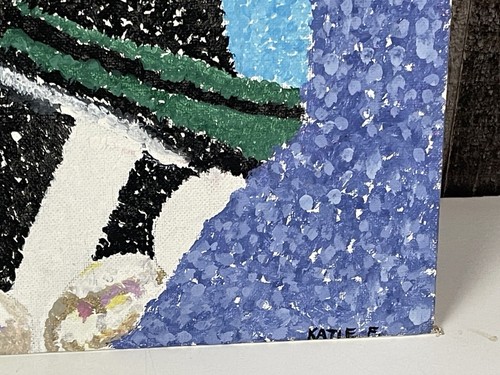 Orologio Swatch Pop Art anni 80 Raleigh Katie Faulkner Estate Find dipinto 16x12 - Foto 5 di 19