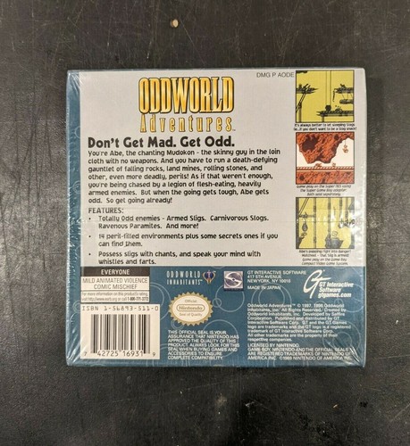 Oddworld Adventures (Nintendo Game Boy, 1998) totalmente nuevo sellado de fábrica - Imagen 2 de 4