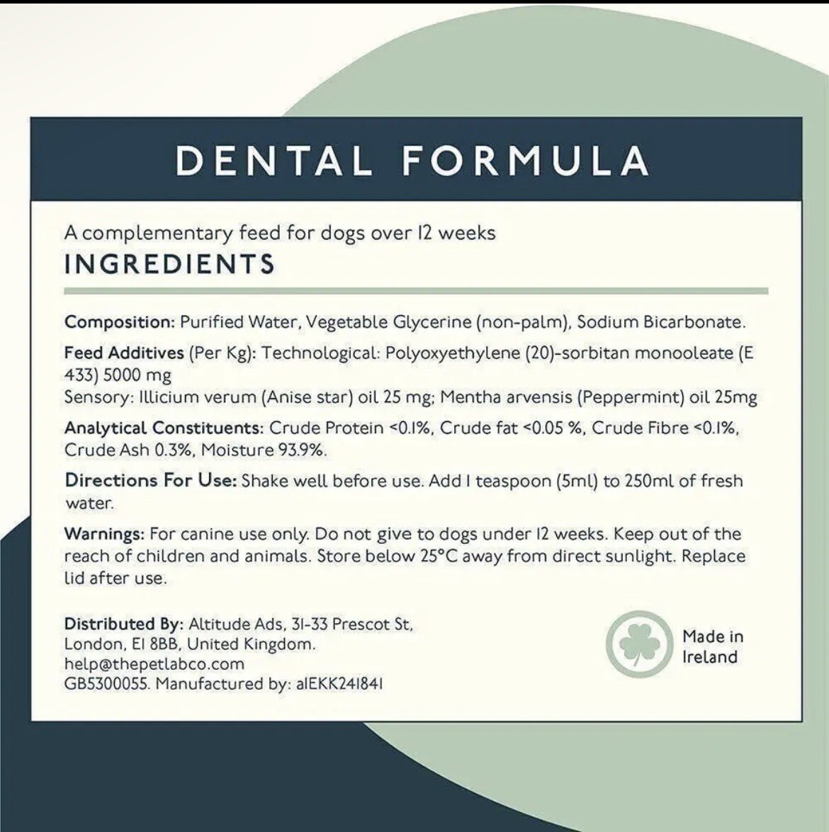 Petlab Co Dog Mouth Dental Formula Teeth Cleaner Water Solution Breathe