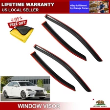 Window Visors For 2021-2025 Lexus IS300 IS350 IS500 JDM Mugen Style Rain US