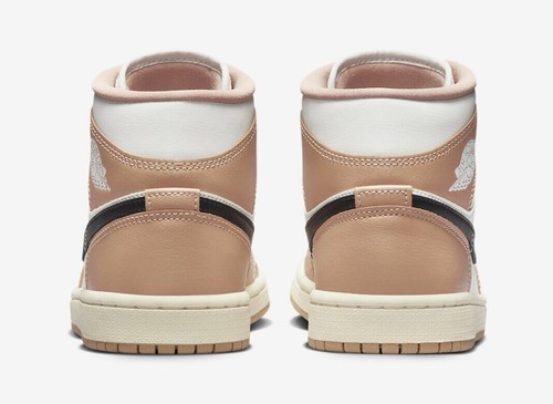 Air Jordan 1 Mid BQ6472-103 Women US 9 Sail Black Desert Lifestyle Shoes GBNC291 - 第 5/16 張圖片
