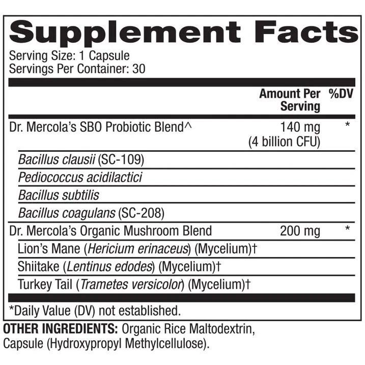 Dr Mercola Complete Spore Restore SBO Probiótico 4 Bilhões UFC - 30 cápsulas - Imagem 4 de 4