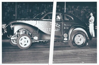1960s NHRA Drag Racing-K.S. ''TIGER'' Pittman's 1949 Austin BB/A ''The Football''