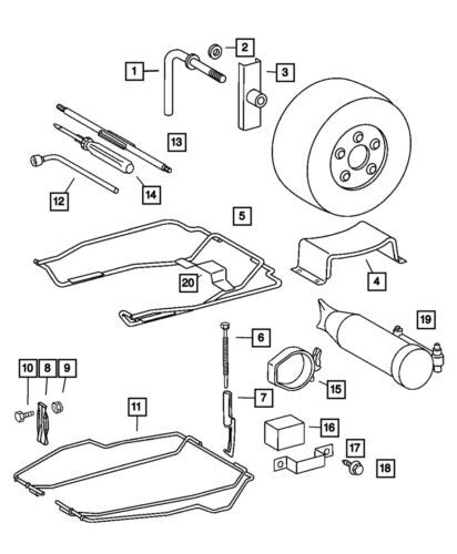 Soporte de llanta de repuesto trasero para Dodge Sprinter 3500 2003-2006 (N/P 5119009AA)