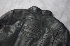 Harley Davidson Women's Olivia Wow Studded B&S Black Leather Jacket M 97036-15VW