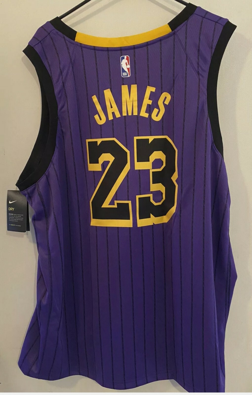 lakers pinstripe jersey