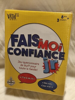 NIB Fais Moi Confiance Jr. Junior Jeu Game Par Gladius GLA4415 French Game