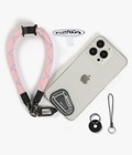 Project-Cb Hand Wrist Phone Strap Lanyard & 2 Patch Cell Case Wristlet - Pink