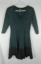 Taylor Animal Print Sweater Dress, Black/Green, Women's Small