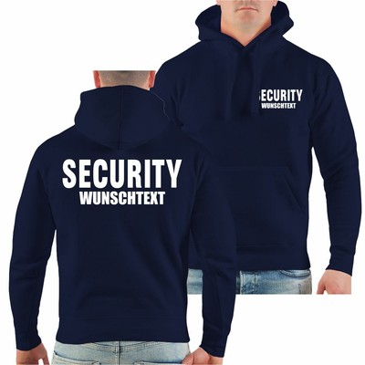 Kapuzenpullover WUNSCHTEXT Security Sicherheit mit eigenen Text Firma oder Name 