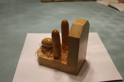 Vintage Krippe aus Holz Handarbeit - Bild 3 von 4