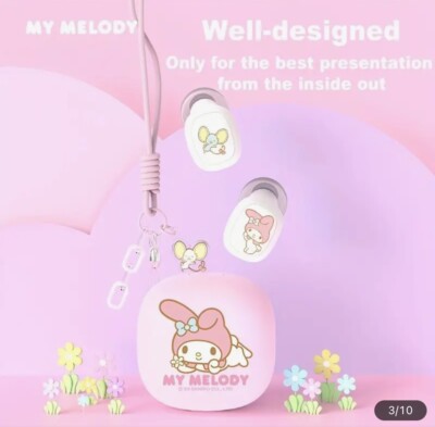 My Melody Sanrio Earphones Earbuds Fruit Series Pink New