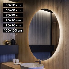 SPECCHIO BAGNO con ILLUMINAZIONE LED specchio da parete SPECCHIO ROTONDO specchio bagno | T110