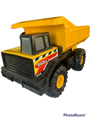 Hasbro Tonka Toy 354 Metal Mighty Dump Truck 2012 Large Yellow Dump Truck-  LNC