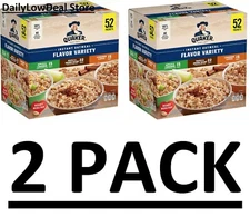 2 PACK - Quaker Instant Oatmeal Variety Pack 1.51 oz (52 Packets) Total 104 ct.