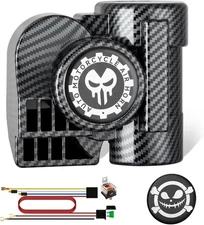 150dB Train Horn for Motorcycle Truck Horns 12V Super Loud-Black - A