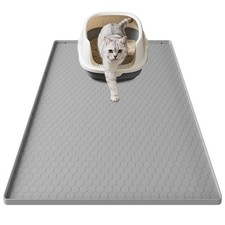 Cat Litter Mat, 34" X 22" Large Silicone Mat Kitty Litter Trapping Mat, Water...