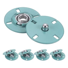 5Pcs Snap Buttons, Metal Invisible Buckle (Lake Blue, 21mm)