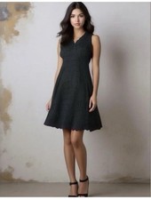 Ann Taylor Loft Black Sleeveless All over Lace Dress V Neckline Size 18 NWT