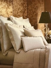 New Ralph Lauren Langdon Euro Shams Set Of 2 Hollywood Cream  White 624 TC 290