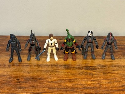 STAR WARS MISSION FLEET LOT 6 - BAD BATCH, BOBA FETT, & OBI-WAN HASBRO 2.5''
