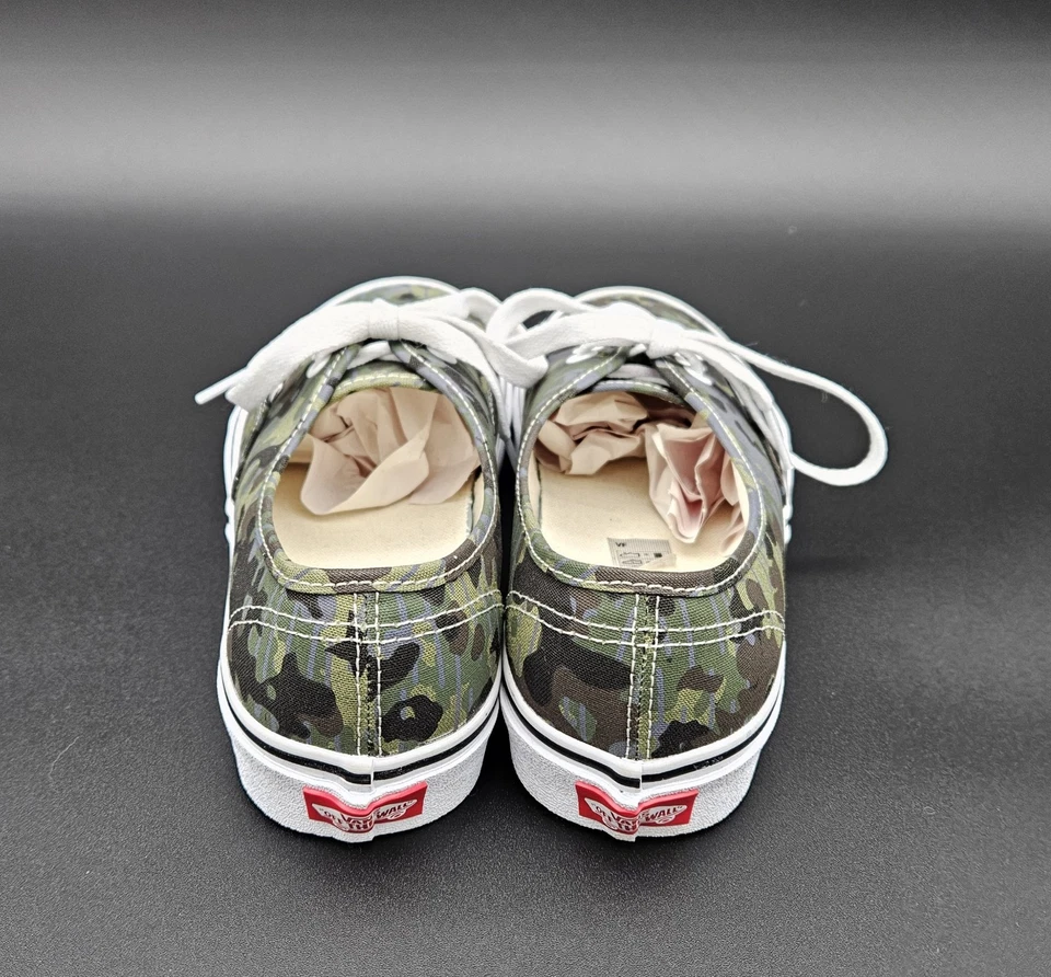 New VANS Authentic Rain Camo Green Canvas Sneakers Shoes, Unisex 6, Women’s 7.5 - Image 4 of 4