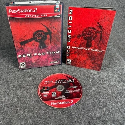 Red Faction PlayStation 2 PS2 Greatest Hits THQ Volition SLUS-20073GH Complete - Image 1 of 4