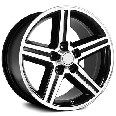 24'' IROC Wheels Black Machined 5-lugs Rims (4pcs) A1