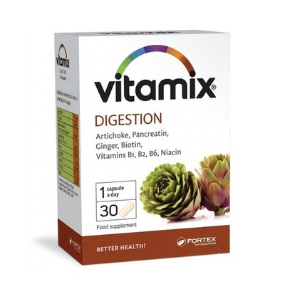 VITAMIX Digestion Enzymes Pancreatin Artichoke Ginger B Vitamins 30 Capsules
