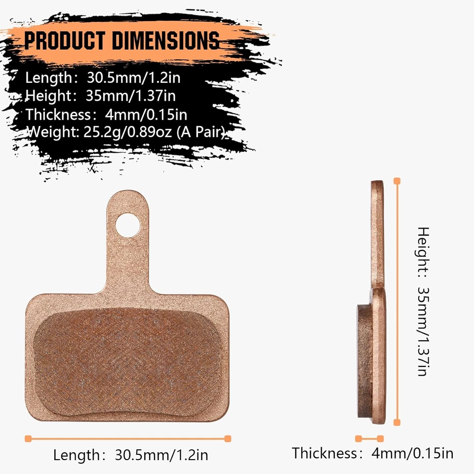 Pastillas de freno de disco para bicicleta ajuste semimetálico Shimano Tektro TRP MTB E-Bike repuesto Foto 4 de 4