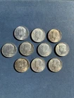 Lot Of 10 NICE 40% Silver Kennedy Half Dollar Coins 1/2 Roll $5 Assorted Dates