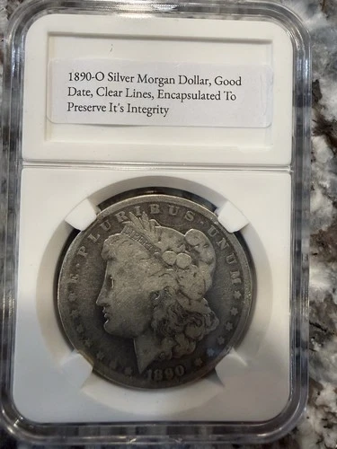 1890-O $1 Morgan Silver Dollar, Good Date, Encapsulated To Preserve History