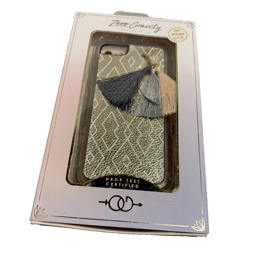 Nueva Funda Anthropology Gravedad Cero Borde Dorado Boho Borlas iPhone 6/7/8 iPhone Foto 2 de 4