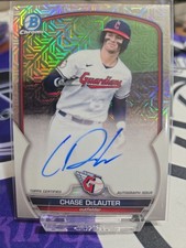 2023 Bowman - Chrome Prospect Mega Box Autographs Chase Delauter #BMA-CD (AU,...