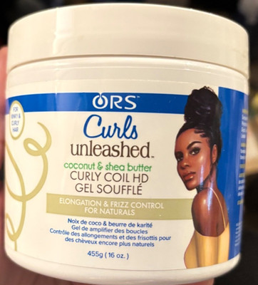 ORS Curls Unleashed Coconut & Shea Butter Curly Coil HD Gel Souffle 16 oz