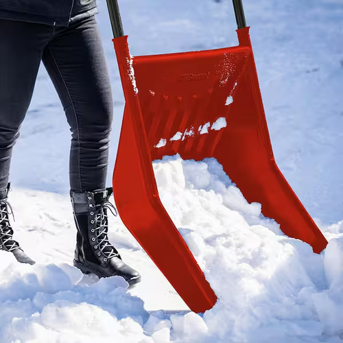 NEW Sleigh Shovel 24in Large High Capacity Poly Blade Ergonomic Handle Move Snow - Picture 5 of 6