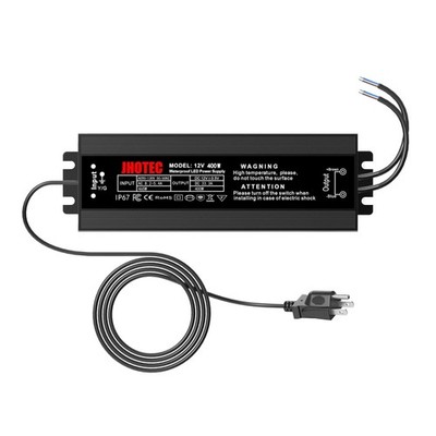 LED Driver 400W, Waterproof IP67 Power Supply AC110-130V to 12V DC 33.33A Low...