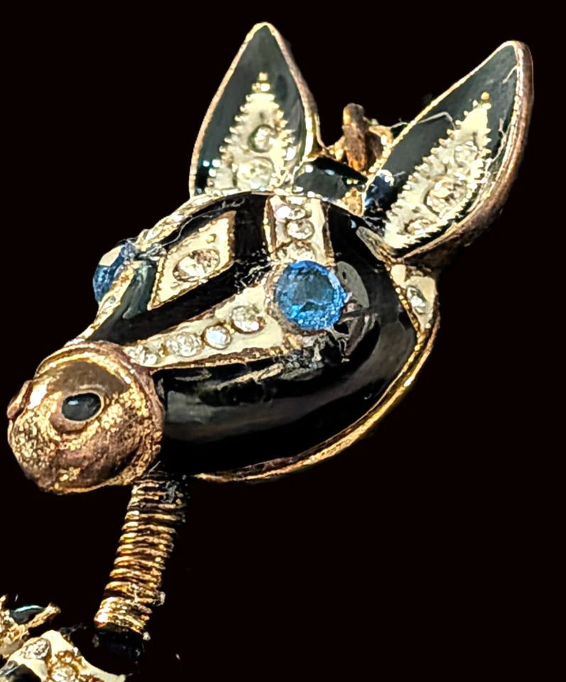 Colgante Betsey Johnson 3" cebra articulada 3D con pedrería Foto 4 de 4