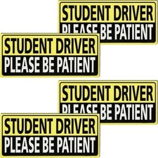 4 PCS Student Driver Magnet for Car, New Driver Magnet for olor: White/Yellow