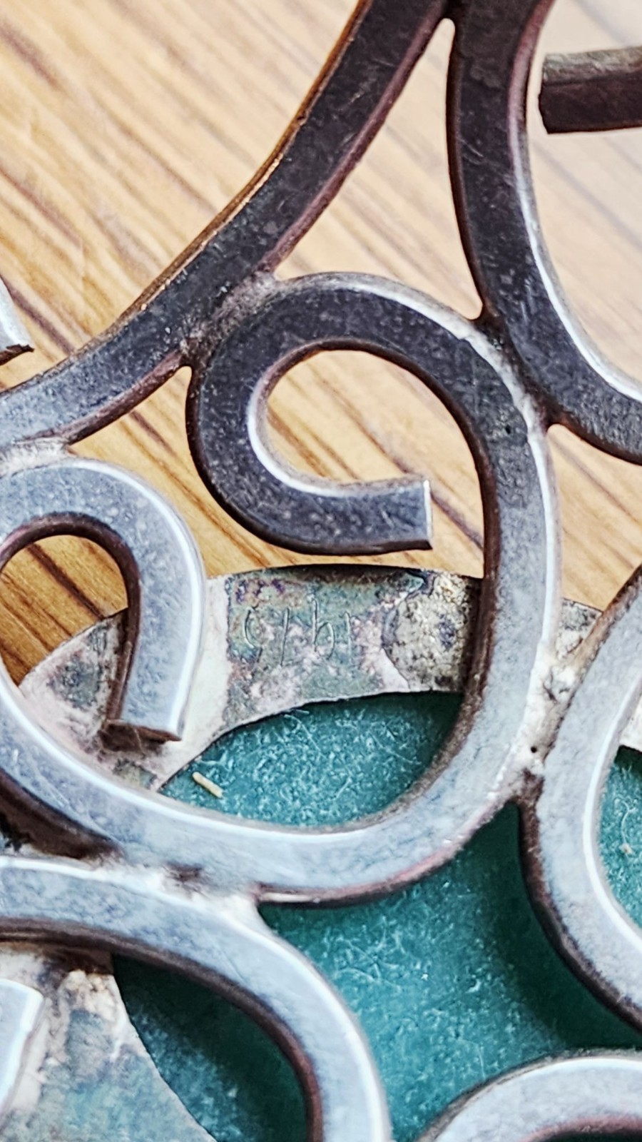 Sterling Silver Ornate Scrollwork Cuff Bracelet W… - image 8