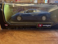 Bugatti EB110 1:24 1991 Burago Blue Diecast Model Car Boxed